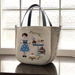 専用【クロスステッチ❤︎Bigトートバッグ】フランスリネン リリーバイオレット 専用【クロスステッチ❤︎Bigトートバッグ】フランスリネン