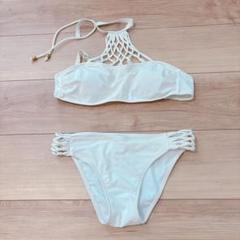 【美品】ホワイト セパレート水着 クロスストラップ