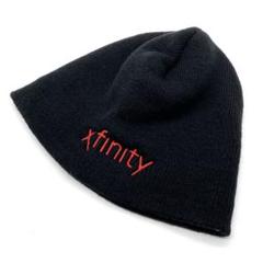 US買付 ビーニー ニットキャップ xfinity 企業 刺繍 ニット帽 黒
