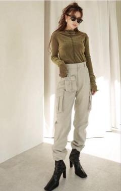 glamLips クリーム色 カーゴパンツ glamLips クリーム色 カーゴパンツ Glam Lips wool カーゴパンツ