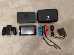 【動作確認済】Nintendo Switch本体、純正ケース、ホリコン2個セット 動作確認済】Nintendo Switch本体、純正ケース、ホリコン2個