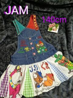 JAM ジャム　美品　じゃりぐま　ジャンパースカート　ジャンスカ　140cm 犬