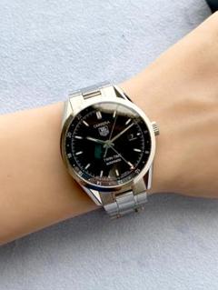 OH済 タグホイヤー カレラ ツインタイム GMT 黒文字盤 裏スケ AT OH済 タグホイヤー カレラ ツインタイム GMT 黒文字盤 裏スケ AT
