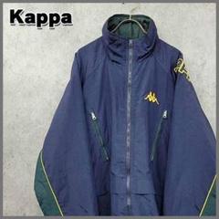 古着 Kappa カッパ ナイロンジャケット 刺繍ロゴ 希少 ネイビー 90s