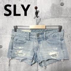 SLY スライ レディース ダメージデニムショートパンツ ショーパン 1