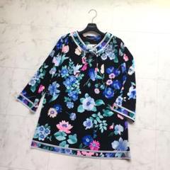 美品 LEONARD レオナール 近年 カンカン ブラウス チュニック