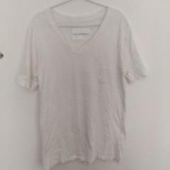 SUPERTHANKS VネックTシャツ ホワイト