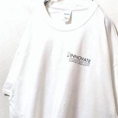 ギルダン イノベート バージニアテック ロゴ Tシャツ ホワイト白 XL古着