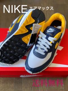 エアマックス 90 WHITE/GOLD-MIDNIGHT NAVY
