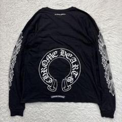 極美品 Chrome Hearts クロムハーツ フローラルクロス ロンT クロムハーツ ホースシューxフローラルクロス 定番人気ロンT