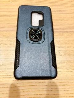 GALAXY S9PLUS リング付き ケース 黒 薄型 ブラック 黒色