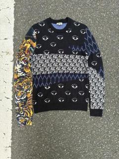 archive kenzo many eyes and tiger knit
