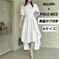 美品　dazzlin　POLO BCS コラボ　ヘムレイヤードシャツワンピース POLO BCS コラボ】ヘムレイヤードシャツワンピース（ワンピース