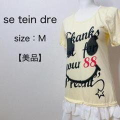 【美品】se tein dre チュニック 半袖 ワンピース フリル Uネック
