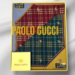 PAOLO GUCCI チェック柄ハンカチ 2点セット - メルカリ