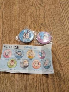 ちいかわ くら寿司　ハチワレ　モモンガ缶バッチ