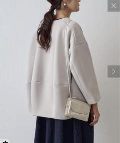 24SS 美品✨ビアズリー うしろぷっくりダンボール コート ベージュ サイズ0 24SS 美品✨ビアズリー うしろぷっくりダンボール コート