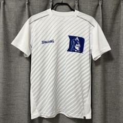 【美品】スポルディング デューク大 Tシャツ ホワイト バスケ用 Mサイズ