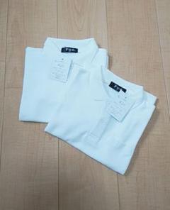100 白ポロシャツ 制服シャツ 2枚セット