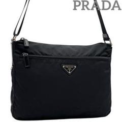 【極美品・Gカード・未使用】プラダ PRADA ショルダーバッグ 美品 PRADA プラダ ショルダーバッグ 三角ロゴ ブラック Gカード