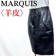 【即日配送】MARQUIS 羊皮 黒 タイトスカート マーキス ひざ丈 Y2K