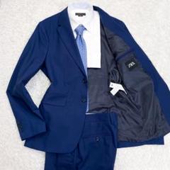 ✨極美品✨ZARA セットアップ スーツ ネイビー 極美品】ZARA ザラ セットアップ スーツ チェック ネイビー