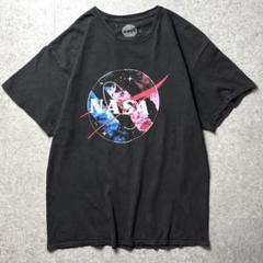 NASA 半袖Tシャツ　両面プリント　宇宙柄　ギャラクシー　アート　芸術　黒　L