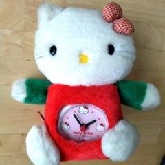 キティちゃん ハローキティ 置き時計 ぬいぐるみ 1995年製
