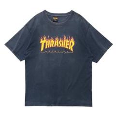 00s THRASHER スラッシャー 半袖Tシャツ フレイムロゴ フェード