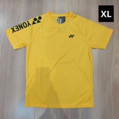 YONEX　Tシャツ XLサイズ 肩ロゴ イエロー　⑦