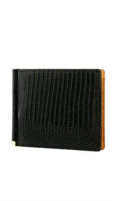 美品 ガンゾ GANZO リザード6 マネークリップ 札ばさみ カード