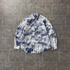 Italy製 old TRUSSARDI L/S shirt 転写 総柄