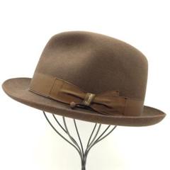 【美品】ボルサリーノ 髙島屋特注 ラビットファー ショートブリム ハット 61 美品】ボルサリーノ 髙島屋特注 ラビットファー ショートブリム