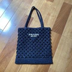 再値下げ！PRADA カゴバック　ブラック　証明書あり 楽天市場】プラダ かごバッグの通販