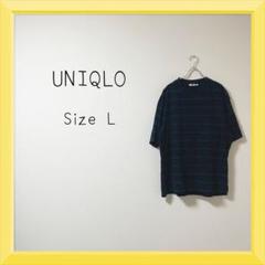 1-750 UNIQLO オーバーサイズクルーネックT ボーダー