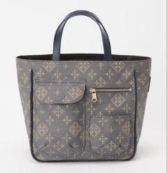 美品　russet バックルハンドルトートバッグ　グレージュブルー 復活】〝グレージュブルー〟で春らしく。 - russet(ラシット