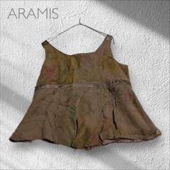 ARAMIS クラシカル レトロ柄ノースリーブトップス 春夏 個性的◎
