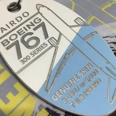 PLANETAGS AIRDO B767フライトタグ キーホルダー白青 飛行機 PLANETAGS AIRDO B767フライトタグ キーホルダー白青 飛行機