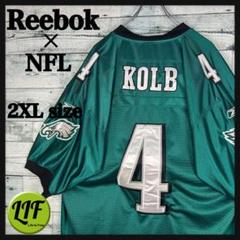 リーボック NFL 全刺繍 イーグルス アメフトゲームシャツ 2XL 5158
