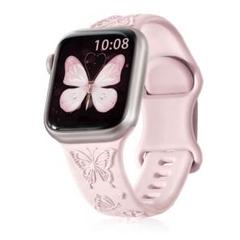 アップルウォッチ バンド 蝶 ピンク