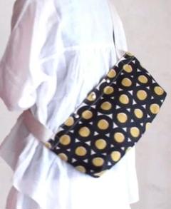 atelier か猫 kaneko メッセンジャーバッグ　マスタード柄