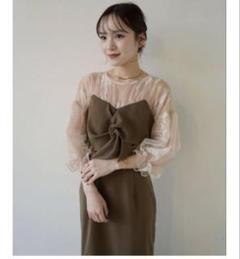 【Acka】オケージョンワンピース　カーキ　サイズ1 2025年最新】acka ワンピース 結婚式の人気アイテム - メルカリ