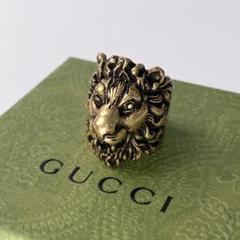 グッチ GUCCI ライオンヘッド リング ゴールド #13