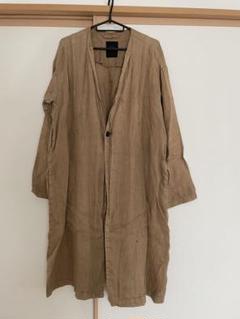 ★美品　pas de calais パドカレ　リネン ロング ガウン コート36 ☆美品 pas de calais パドカレ リネン ロング ガウン コート36