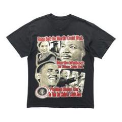 USA 古着 マーティンルーサーキングジュニア オバマ大統領 黒人偉人 Tシャツ