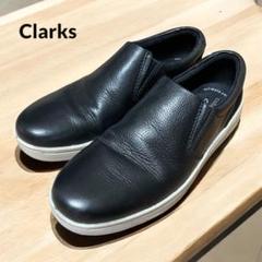 Clarks　Kitna Free 　ブラックレザー　スリッポン　24.5cm