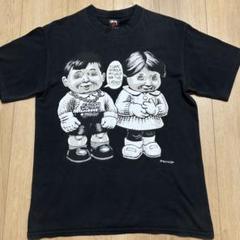 Stussy × POUND 限定 コラボ Tシャツ プリント イラスト 黒 STUSSY×POUND コラボ T シャツ プリントロゴ メンズ 古着 - メルカリ