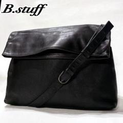 未使用】B.stuff ビ－スタッフ☆本革 鍵付き バッグ☆マスタード
