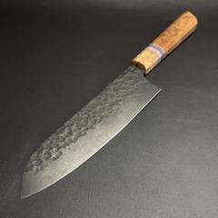 三徳包丁 黒打ち 185mm 鎚目 ステンレス 八角柄 和包丁 料理包丁 三徳包丁 黒打ち 185mm 鎚目 ステンレス 八角柄 和包丁 料理包丁