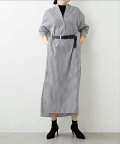 ウィムガゼット Whim Gazette スタンドカラー ロングシャツワンピース